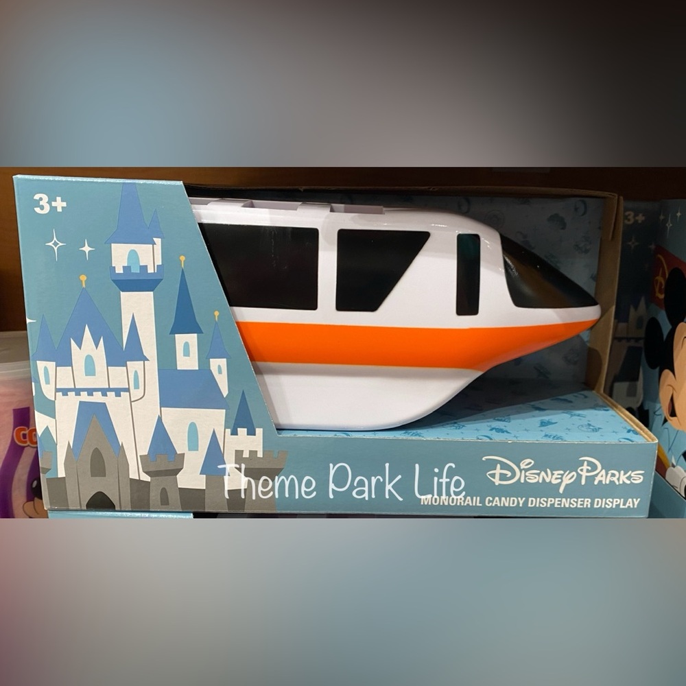 2025 Disney Parks Orange Monorail Pez Candy Dispenser Display Plastic NEW